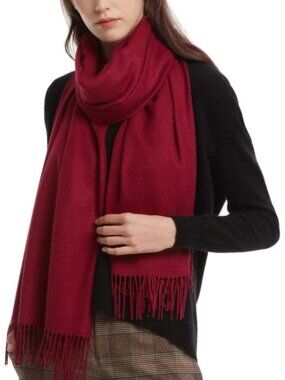 Women Dark Red  Evening Dresses Scarf Blanket Shawl Wedding Gift